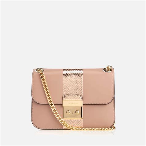 michael kors center stripe sloan|Michael Kors Center Stripe Sloan Editor Chain Leather Shoulder .